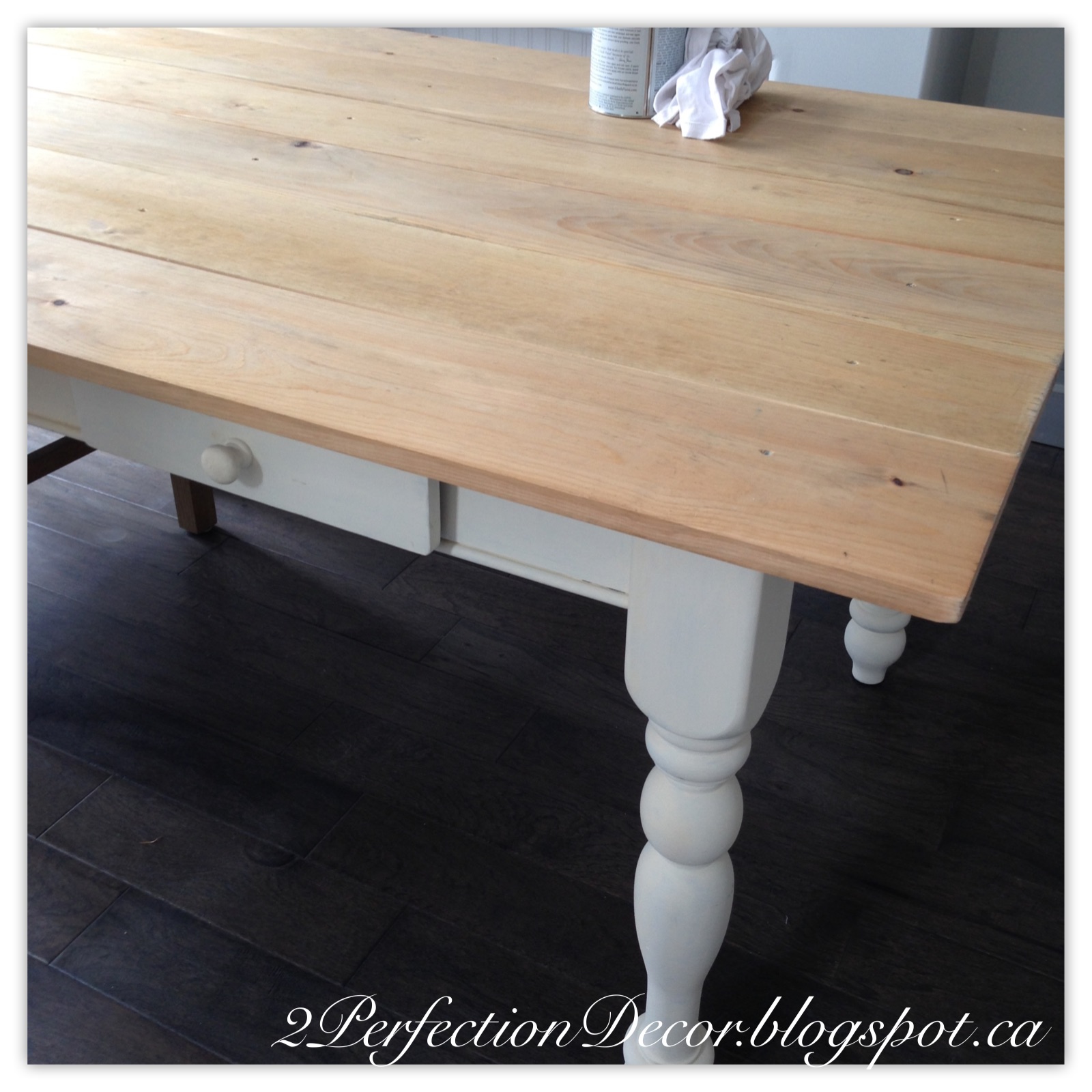 2Perfection Decor Planking our Farmhouse Table Top