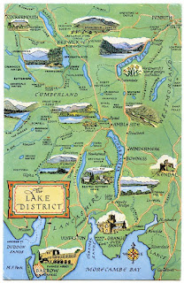 Postcard Map of the Lake District