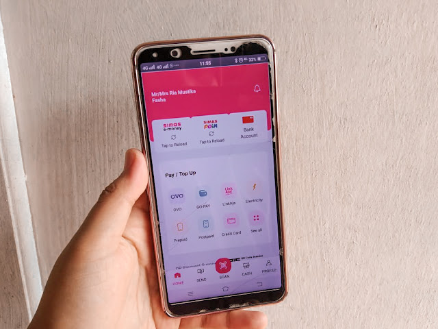 tampilan aplikasi simobiplus di layar smartphone