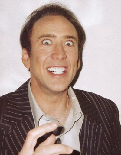 actor Nicolas Cage crazy face
