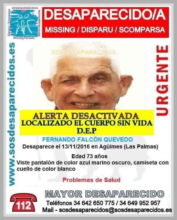 Localizan el cuerpo sin vida de hombre desaparecido de Agüimes Localizan el cuerpo sin vida de hombre desaparecido de Agüimes
