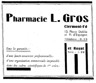 Publicité ancienne d'Auvergne