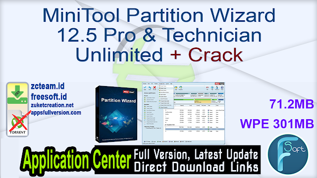 MiniTool Partition Wizard 12.5 Pro & Technician Unlimited + Crack_ ZcTeam.id