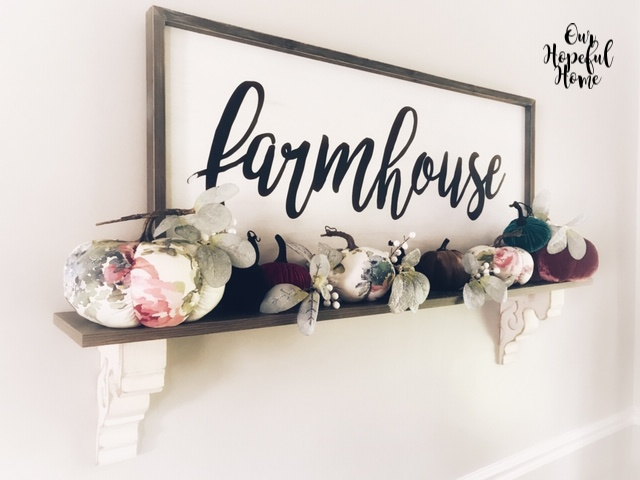 Our Hopeful Home Diy Rustic Corbel French Farmhouse Shelf And Dining Room Fall Decor