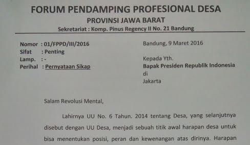 surat_pendamping_desa_profesional_ke_presiden_jokowi