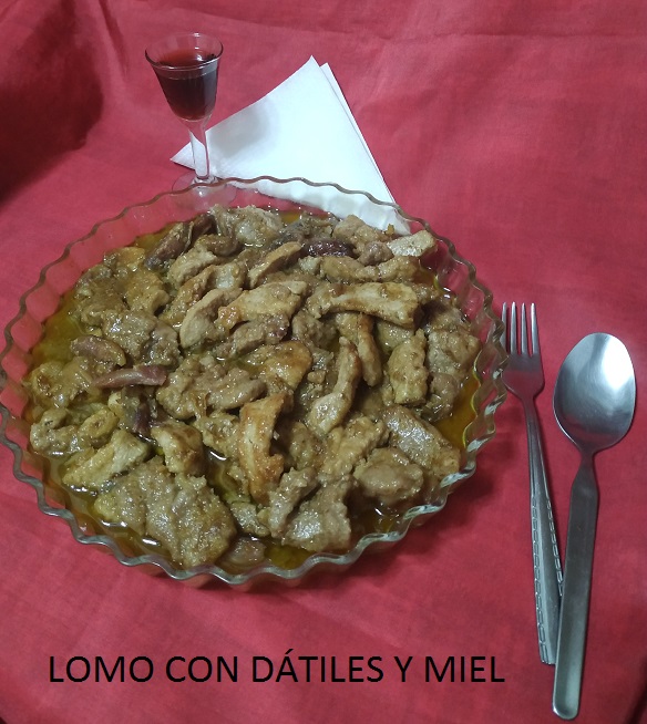 Lomo con dátiles y miel