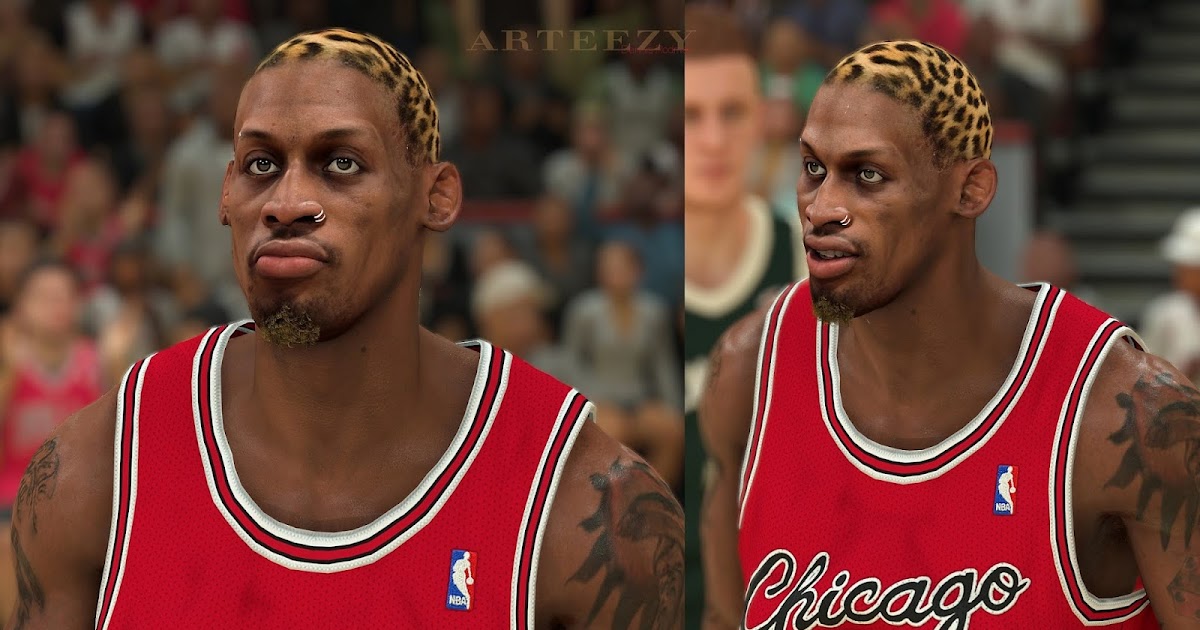 Dennis Rodman Cyberface, Hair and Body Model By Arteezy