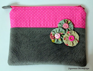 Косметичка - клатч "Розовая дымка"