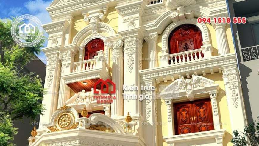 Thiết kế nhà phố 8m mặt tiền phong cách tân cổ điển đẹp nhất - Mã số NP1331 - Ảnh 2