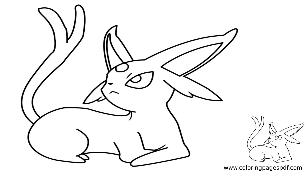 Coloring Page Of Espeon
