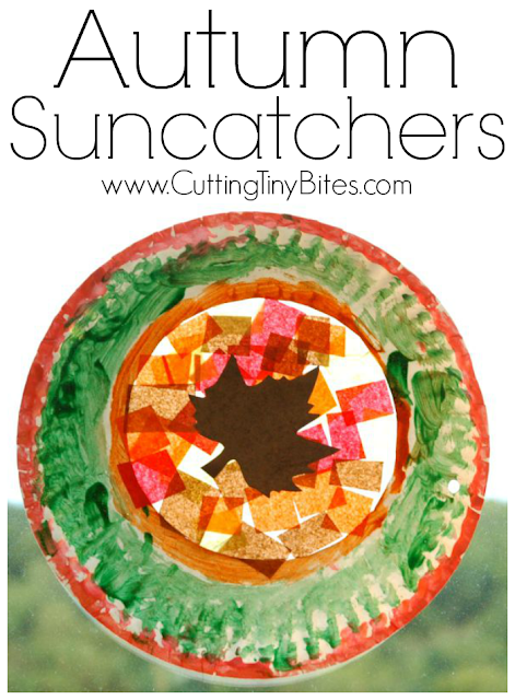  Beautiful suncatcher leaf craft for fall. Perfect for preschoolers or elementary children.