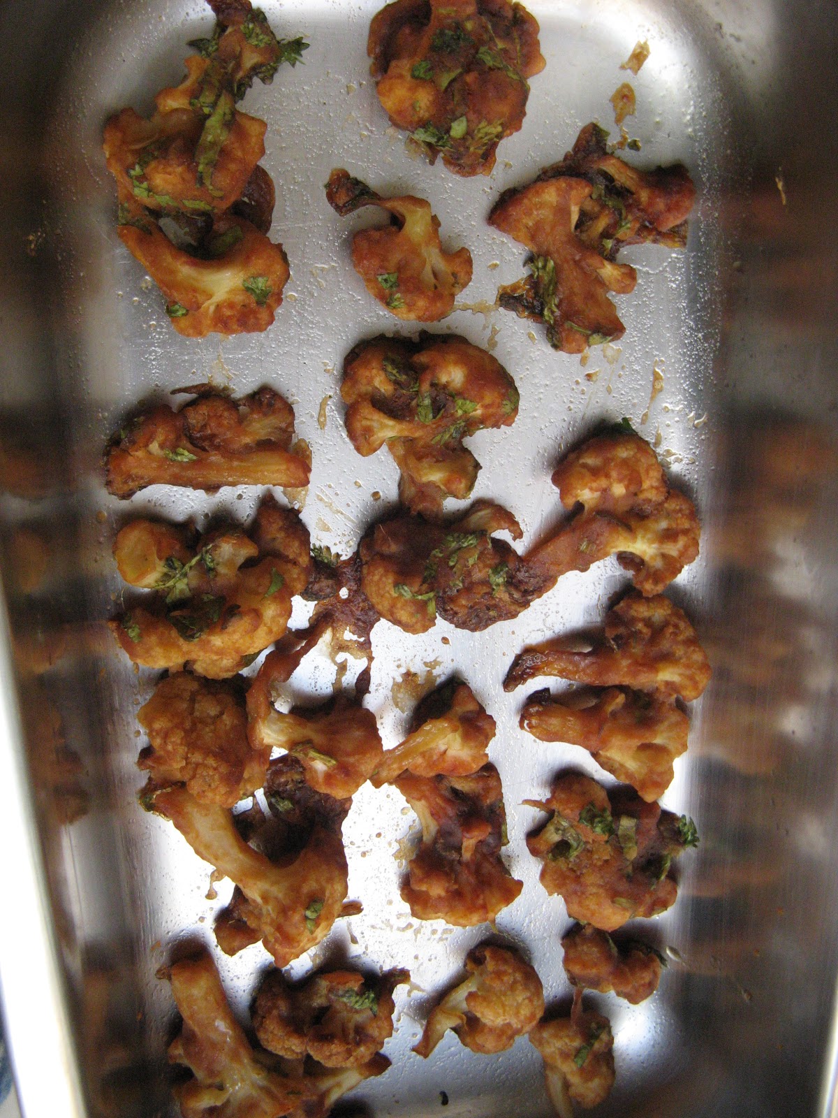 SIMPLE OVEN FRIED CAULIFLOWER/ GOBI MANCHURIAN