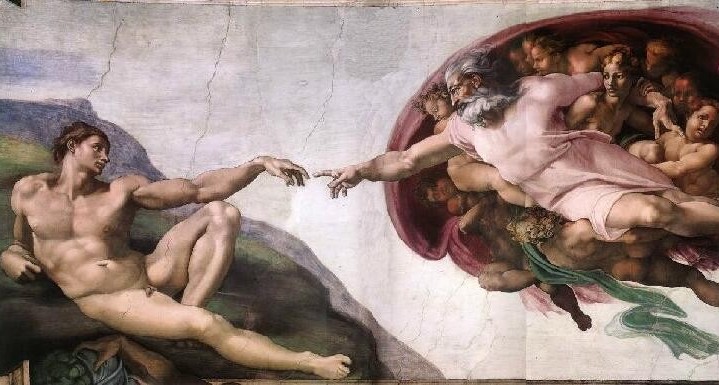 Adam and God Michelangelo