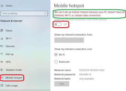 cant connect to the network hotspot