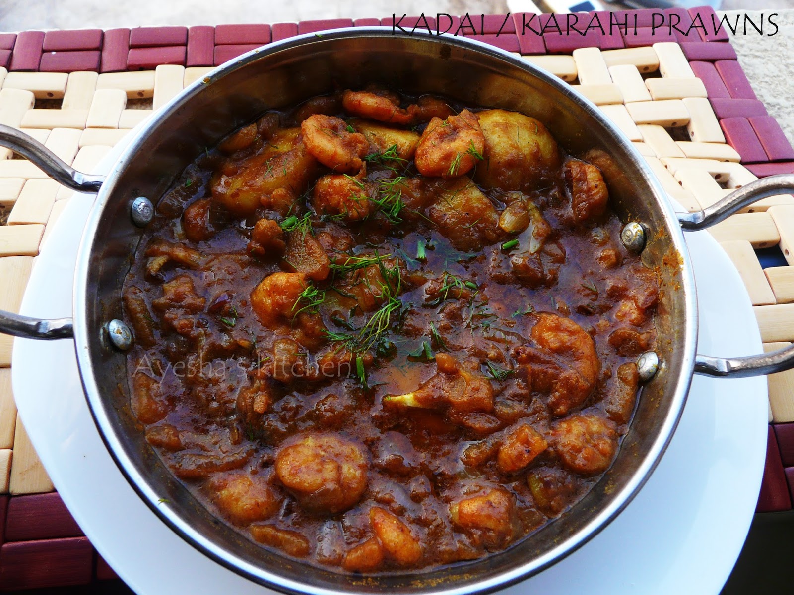 SHRIMP RECIPE KADAI PRAWN WITH BABY POTATO