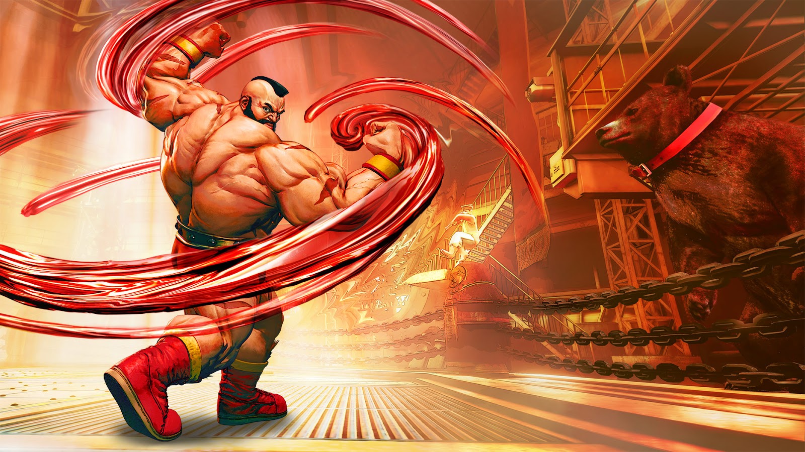 WarpZone - O texto em russo no fundo do cenario de Zangief em