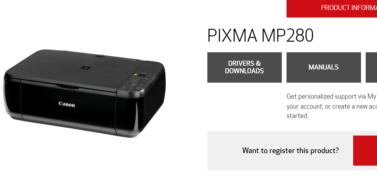 Driver para impresora Canon PIXMA MP280 es.Relenado