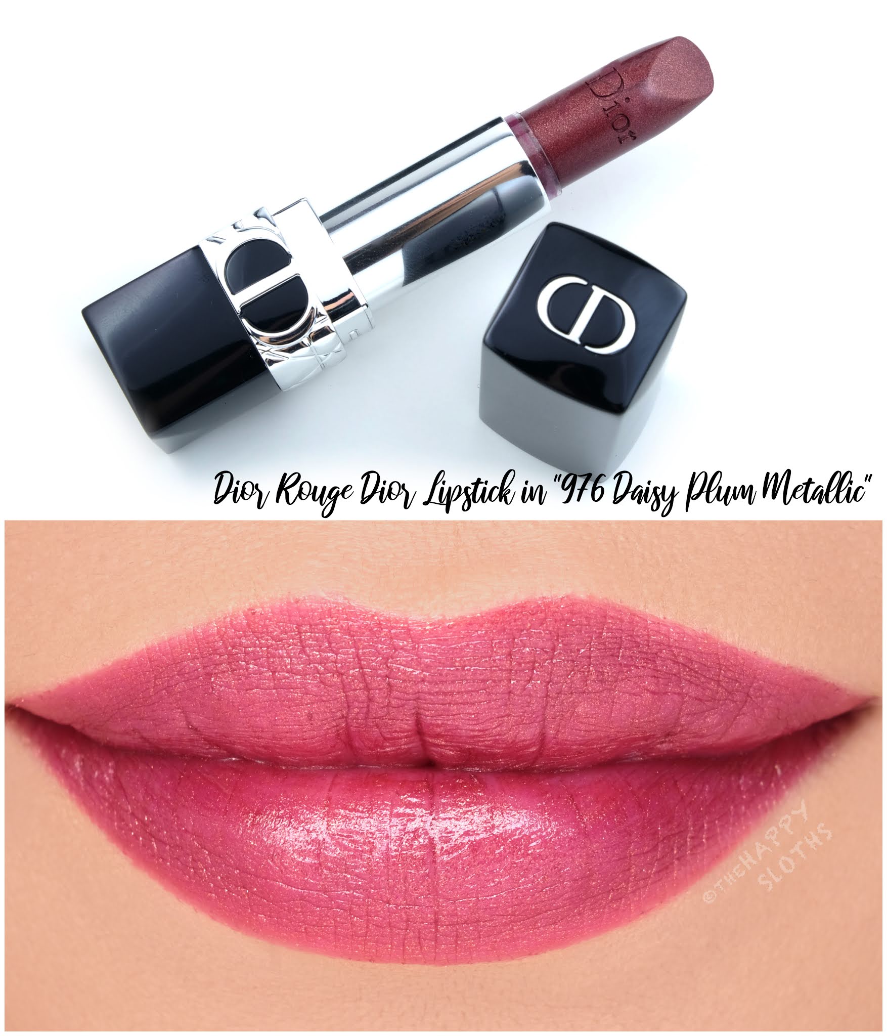 Dior | *NEW* Rouge Dior Refillable Lipstick in 976 Daisy Plum Metallic: Review and Swatches