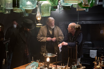 Brendan Gleeson and director Ron Howard on the set of In The Heart of the Sea