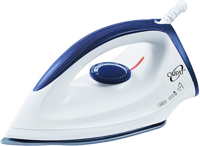 Orpat OEI 187 1200-Watt Dry Iron (White and Blue)