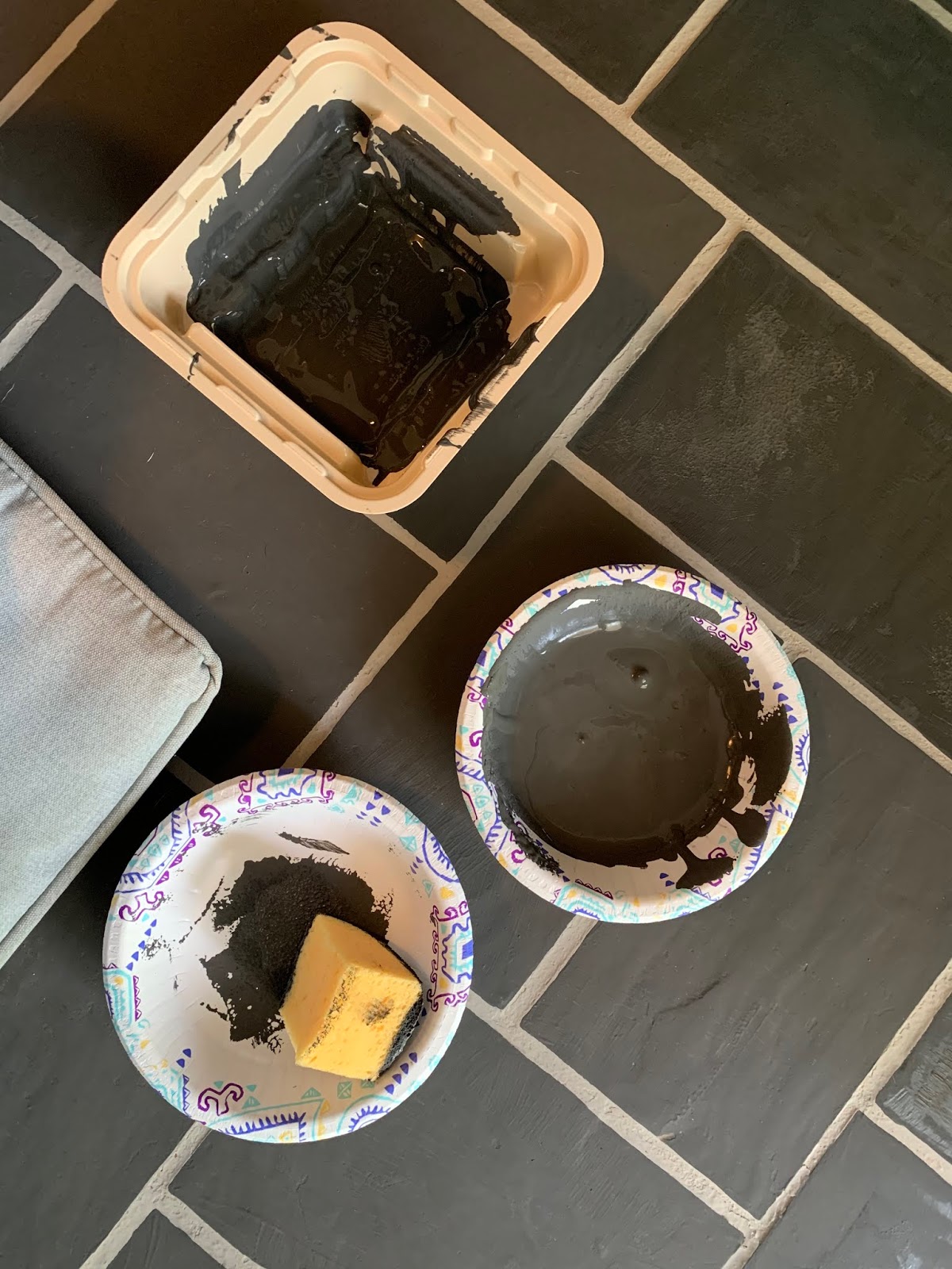 meg & the martin men Painting Tile to Look Like Slate