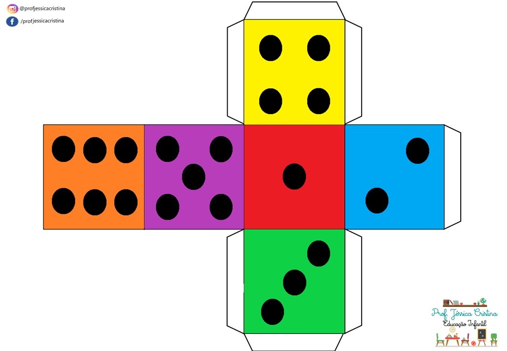 Dado Com Numeros Para Imprimir - NAZAEDU