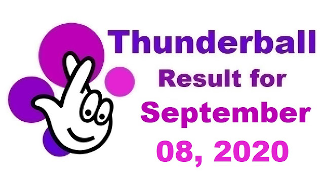 Thunderball Results for Tuesday, September 08, 2020 Thunderball Results for Tuesday, September 08, 2020