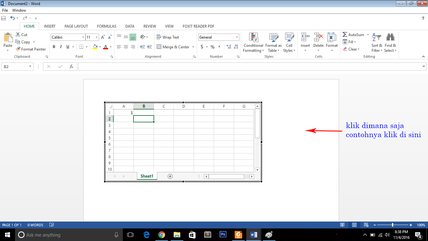 Cara insert table di Ms. Word LOXDI