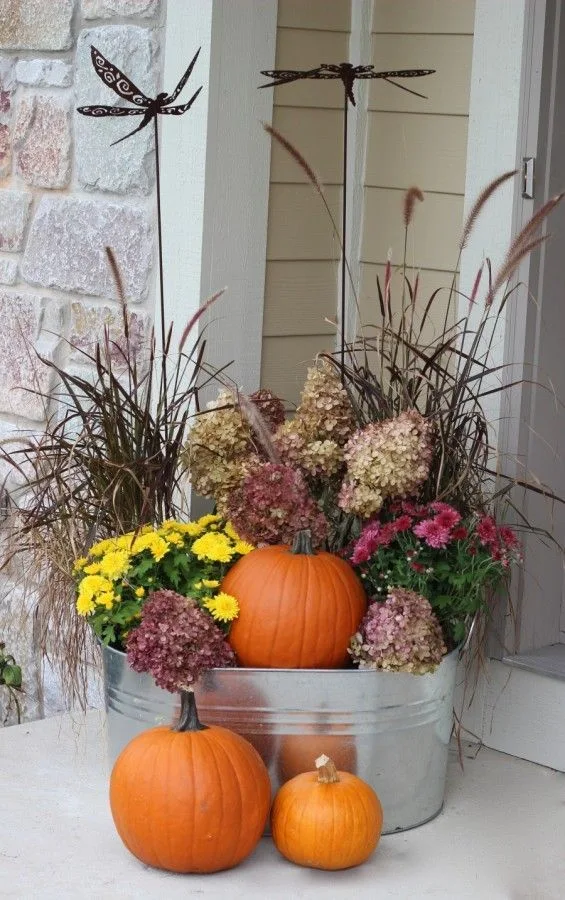 Pretty Fall Window Box and Container Ideas, Thrifty Decor Chick