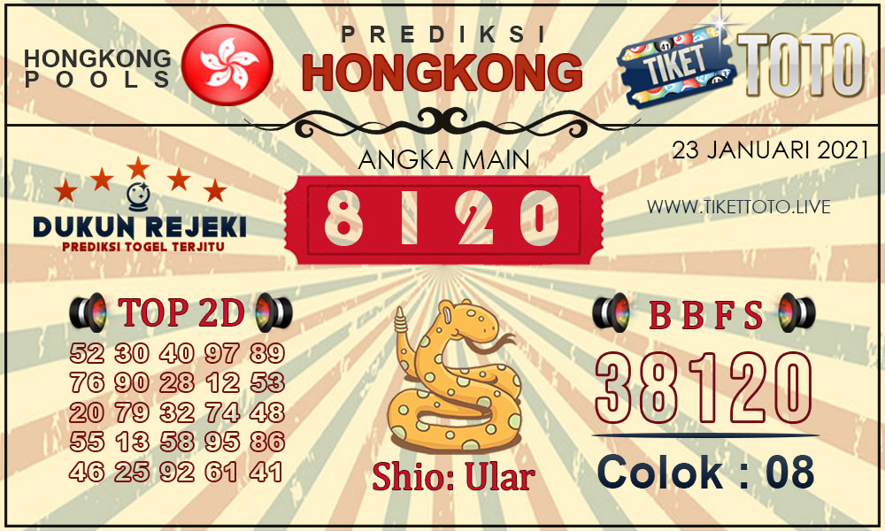 Prediksi Togel HONGKONG TIKETTOTO 23 JANUARI 2021
