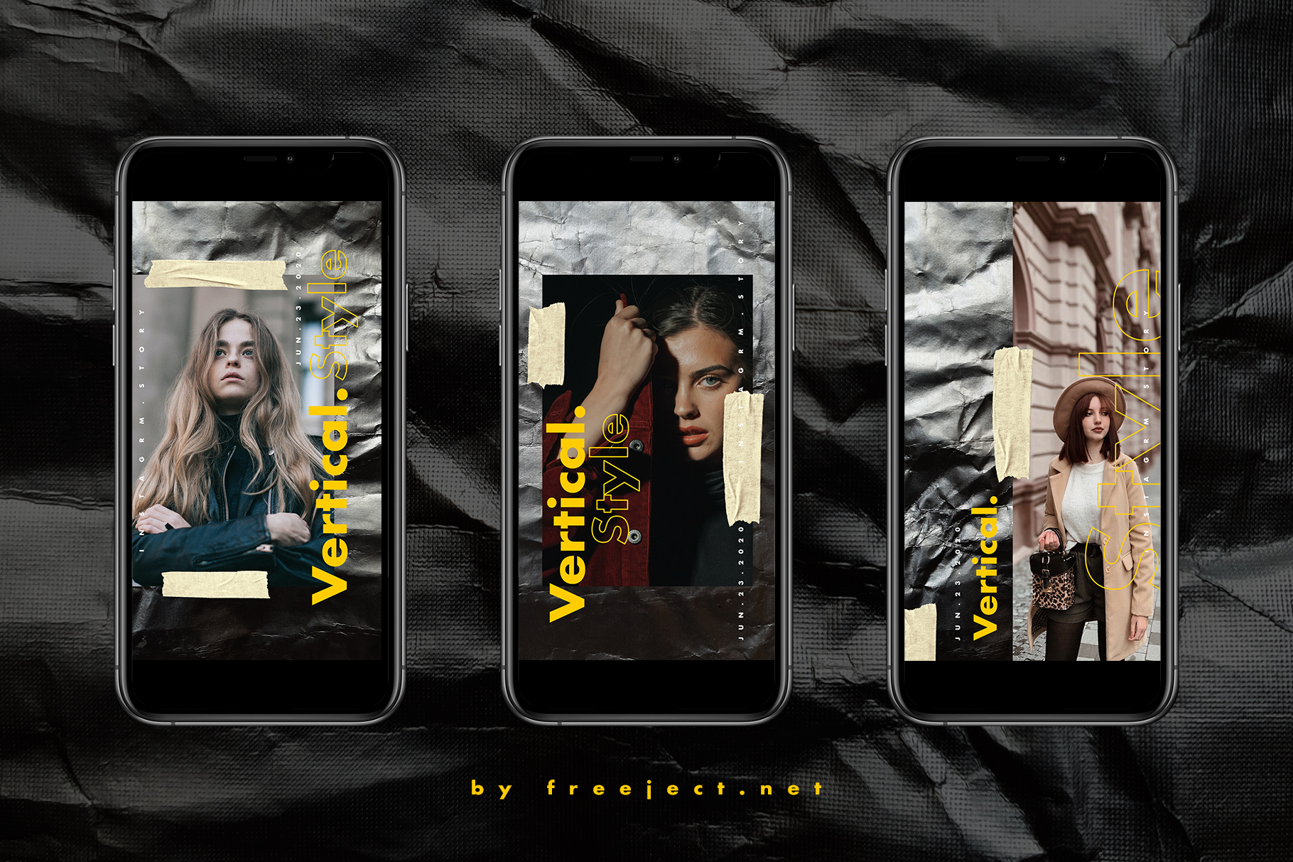 Free 6 Vertical Instagram Story Template for Influencer