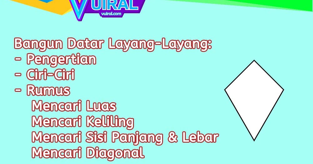 Bentuk Ciri Ciri Rumus Luas Dan Keliling Layang Layang Vuiral Bentuk Ciri Ciri Rumus Luas Dan Keliling Layang Layang Vuiral