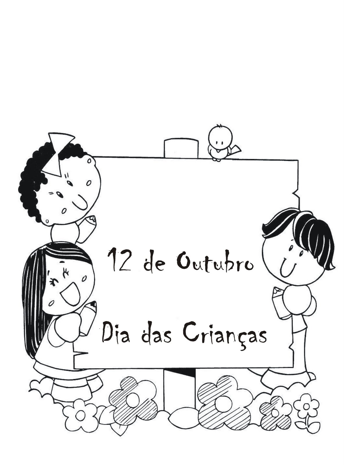 Desenhos Dia das Crianças para imprimir e colorir