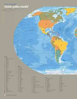 Apoyo Primaria Atlas de Geografía del Mundo 5to. Grado Capítulo 3 Lección 1 División Política Mundial