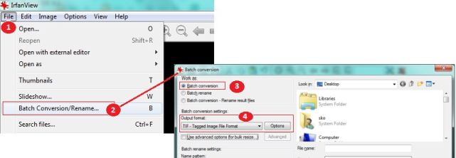 i_View Batch Conversion Steps i_View Batch Conversion Steps for JPG to Tiff