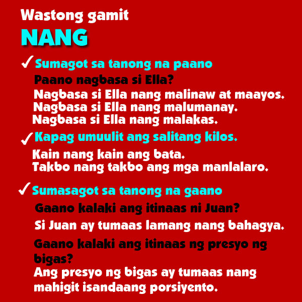 e-filipino101: Wastong Gamit: NANG