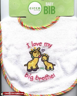 baby bib i love my big brothel funny