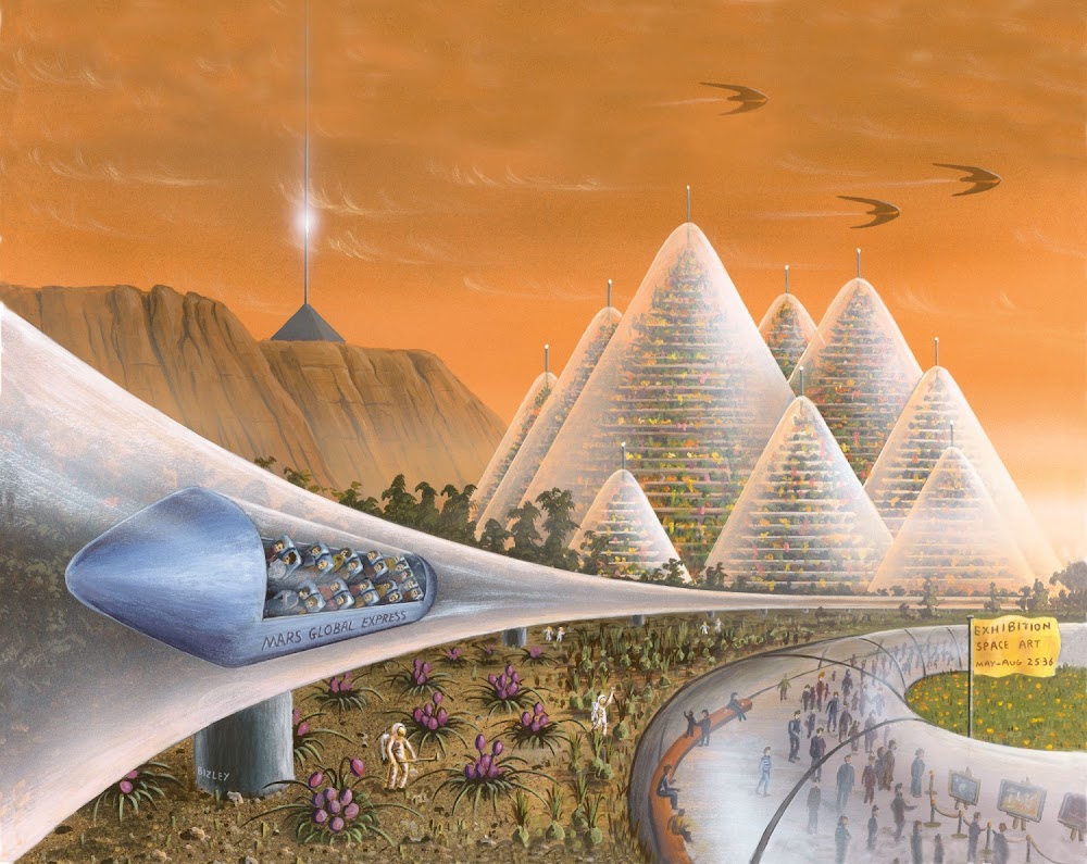 City on terraformed Mars in a far future by Richard Bizley