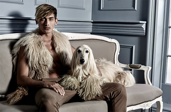 На фото Стефано Черчилль с собакой для 22 сезона "Топ-модель по-америк...