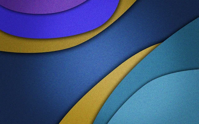 Blauwe abstracte wallpaper met gekleurde banen