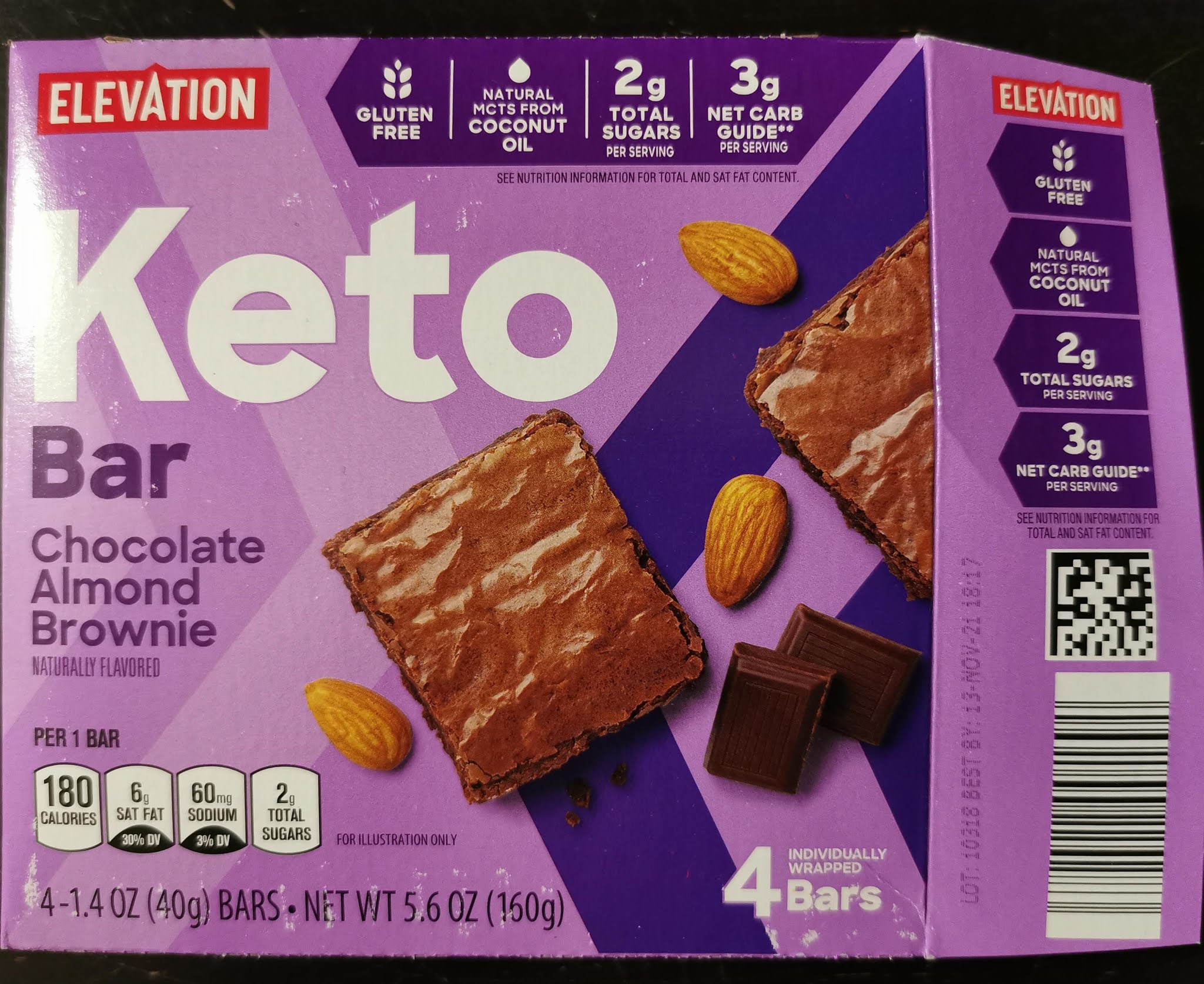 Elevation Keto Chocolate Almond Brownie Bar (Aldi)
