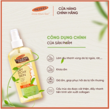 Dầu Giảm Nhanh Khô Ngứa Da Khi Mang Thai 150ml-Palmer’s