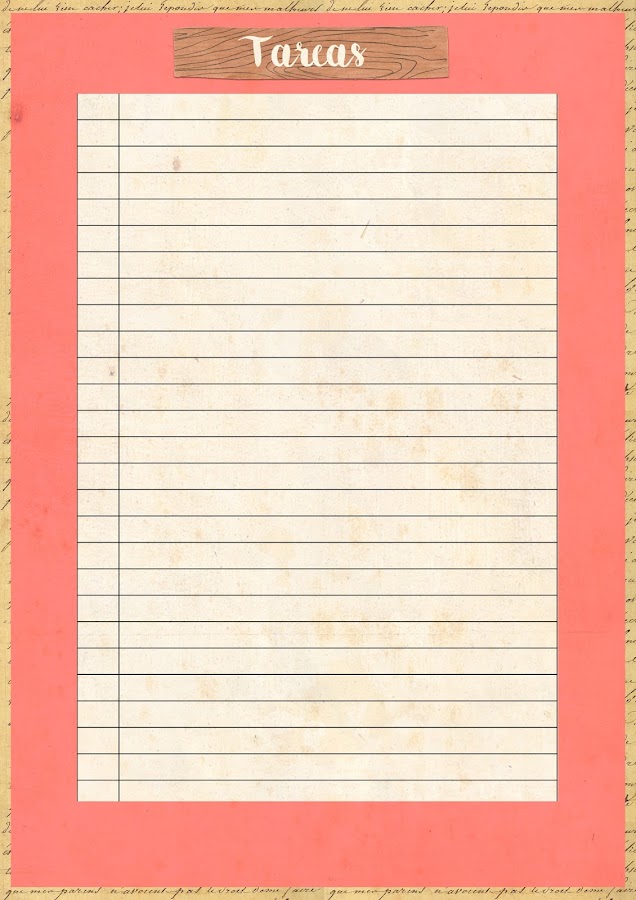 Imprimibles gratis organización.Papeles para tareas descargar gratis y muchos más imprimibles para organización.