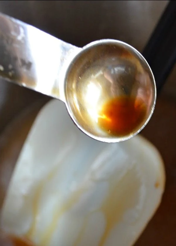 Remove coconut honey mixture from heat stir in salt and vanilla.