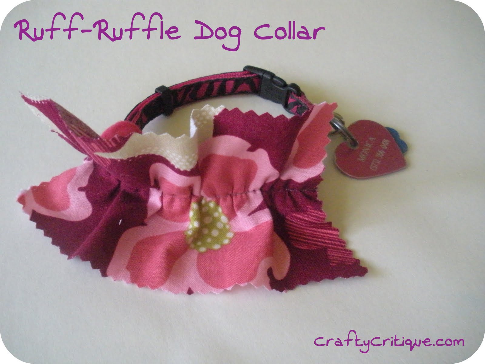 Crafty Critique Tutorial RuffRuffle Dog Collar Embellishment