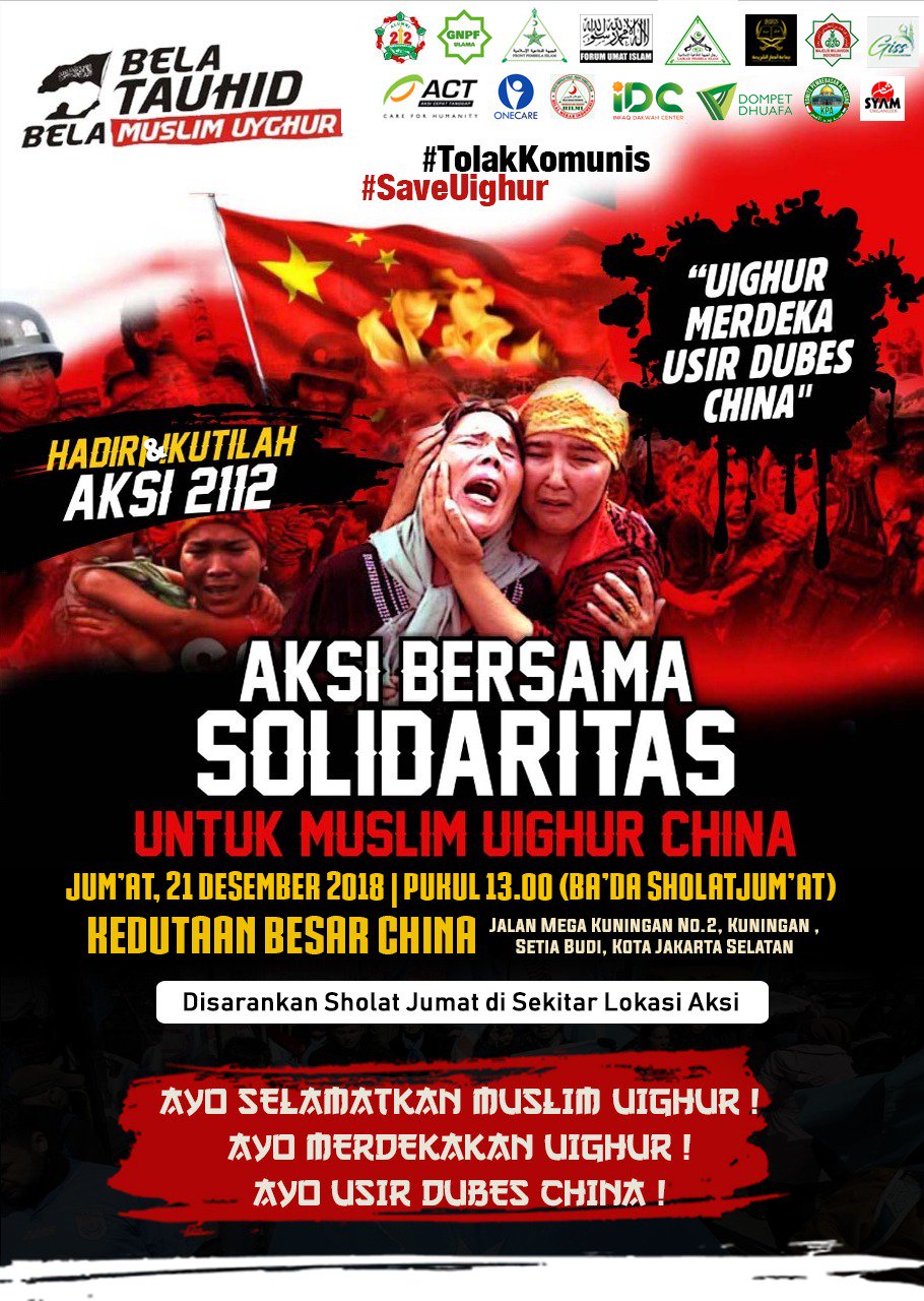 Solidaritas Bela Muslim Uyghur Aksi 2112 Serukan Usir Dubes China Portal Islam