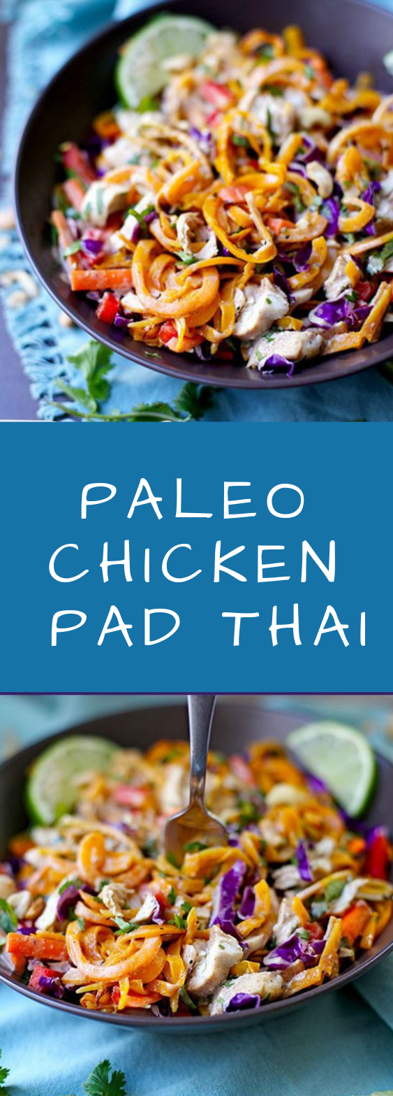 PALEO CHICKEN PAD THAI #paleo #chicken