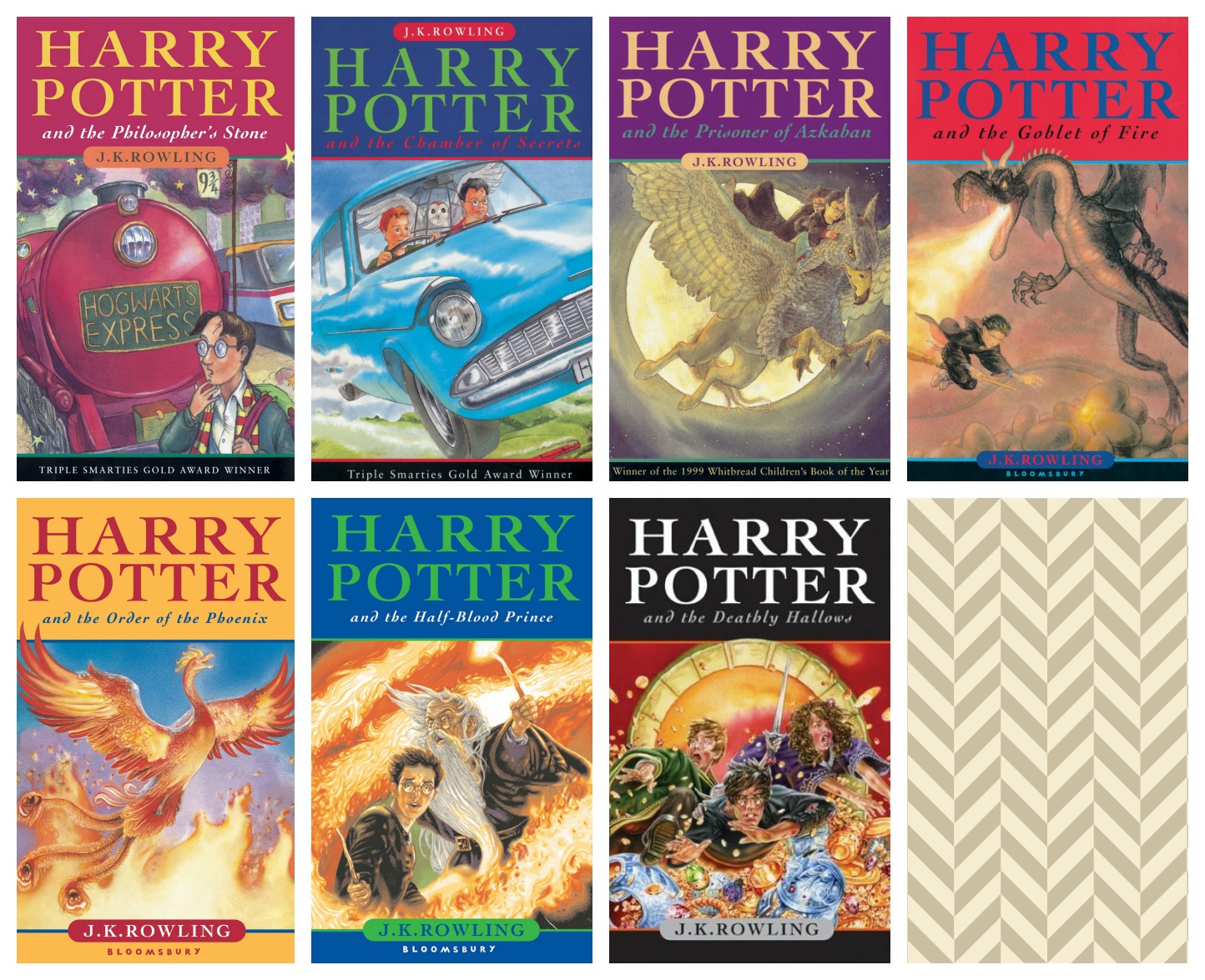 Many Covers Monday - ALL THE HARRY POTTER SERIES