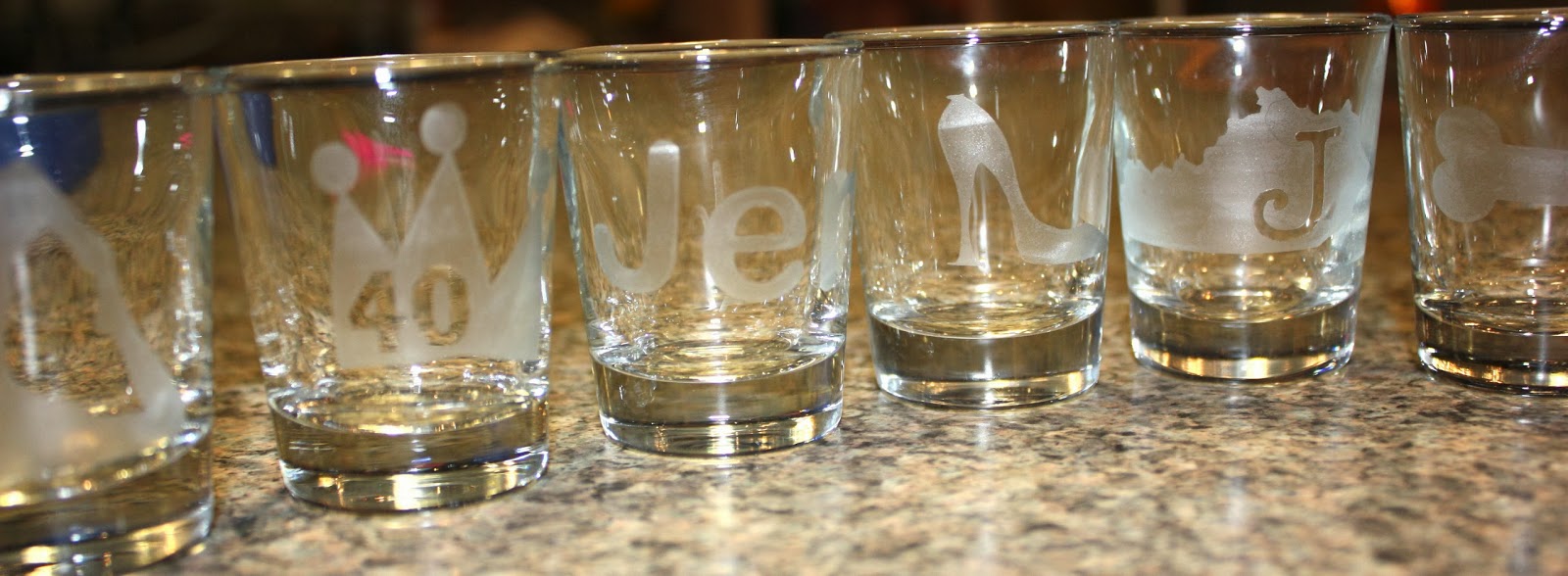 RaeLe's Room Etched Shot Glasses