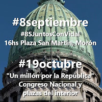 #8sep 16hs en Morón & #19oct en Congreso y las principales plazas del interior del país